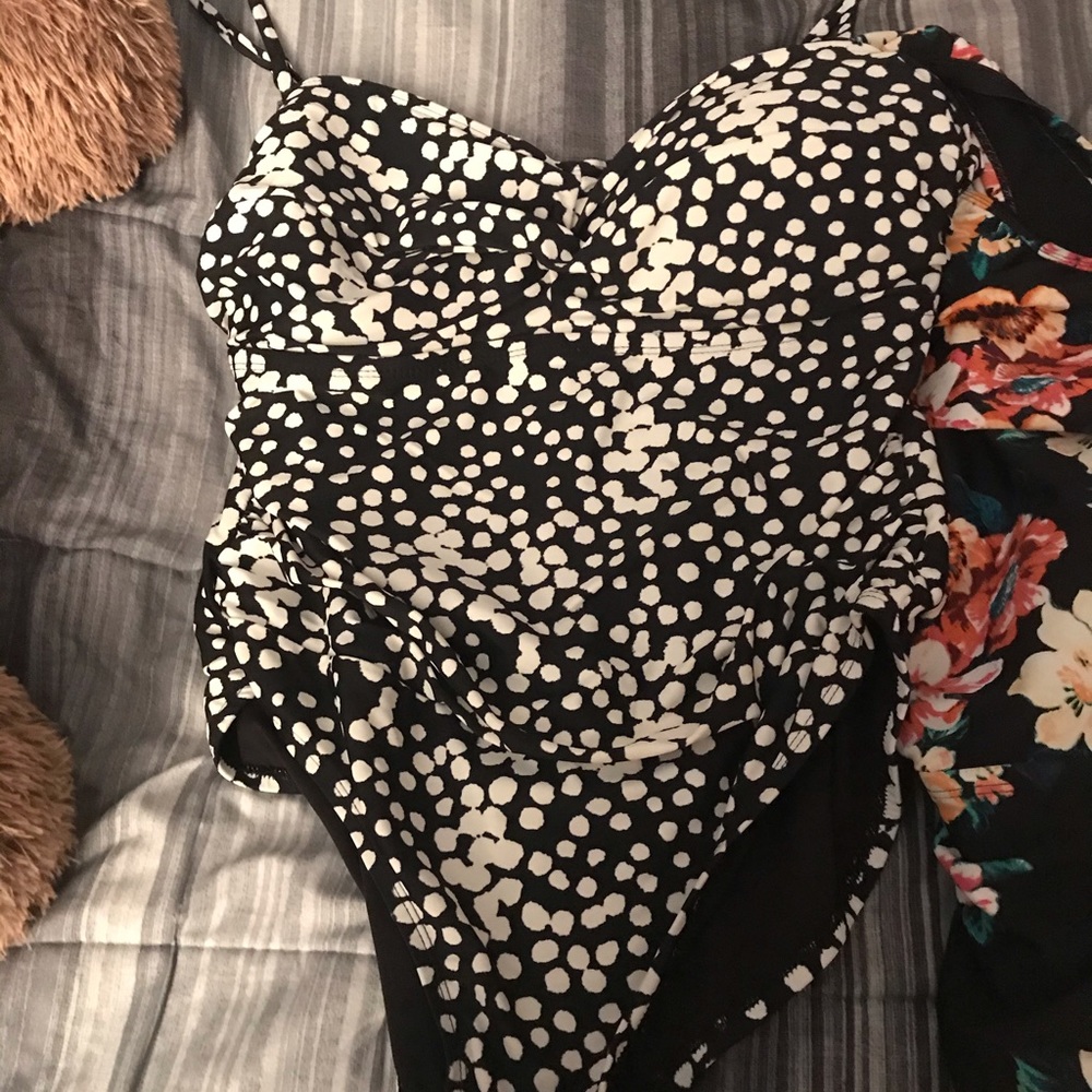 Black and White Polka Dot One Piece